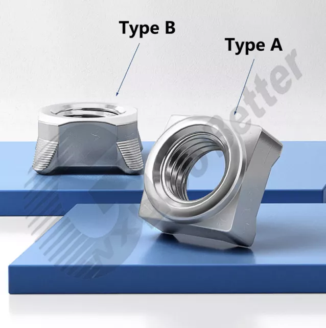 Square Weld Nuts M3 M4 M5 M6~M10 A2 Stainless Steel Metric Square Weld Nuts