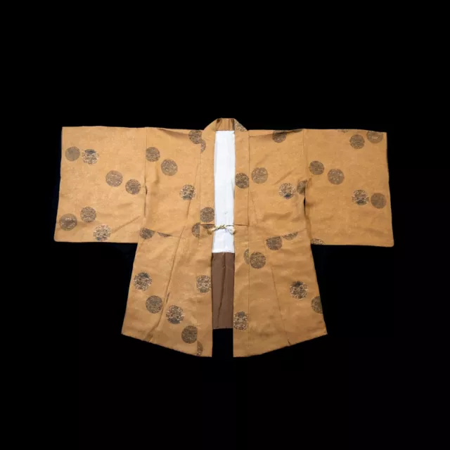 ochre gold short kimono haori from MOMOZONO archive