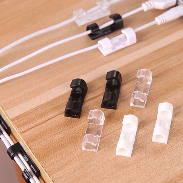 Clip per cavo posteriore adesive comode autoadesive trasparenti/nero/bianco