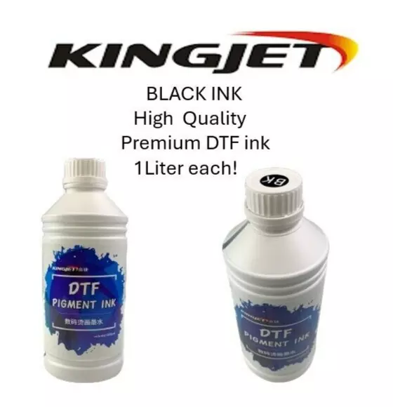 BLACK INK (1L of each bottle) ! DTF premium Quality ink for dtf