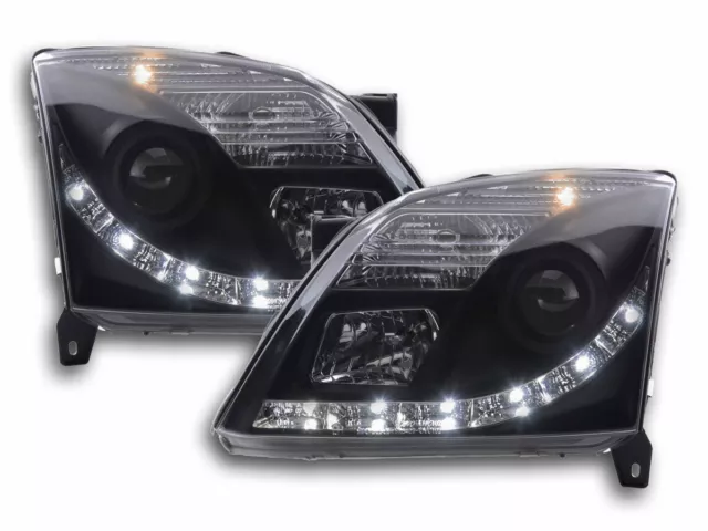 Scheinwerfer Set Daylight LED TFL-Optik für Opel Vectra C Bj. 02-05 schwarz