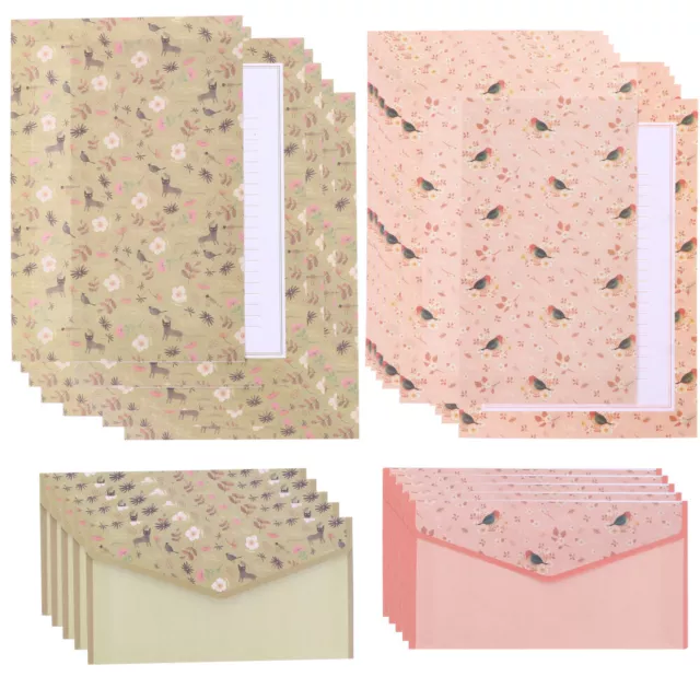 Floral Stationery Set - 60 Letter Papers & 30 Envelopes