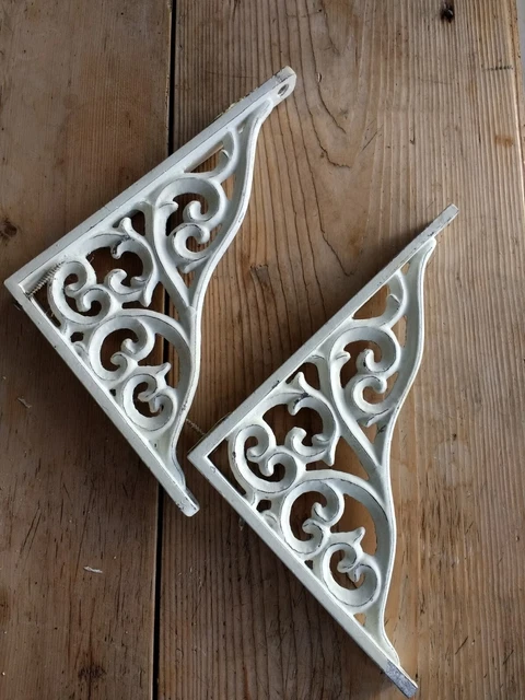  Shelf brackets Cast Iron ornate Pair
