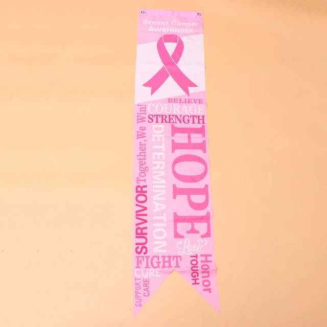 2 piezas Banderas Para El Porche De Salud De Las Mujeres Pecho Rosa