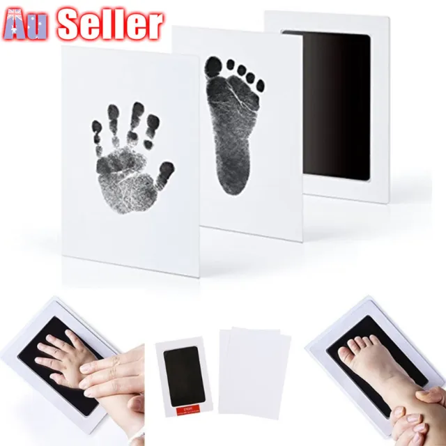 1/2x Newborn Wipe Hand Foot Print Baby Inkless Christmas Kid Photo Frame Child