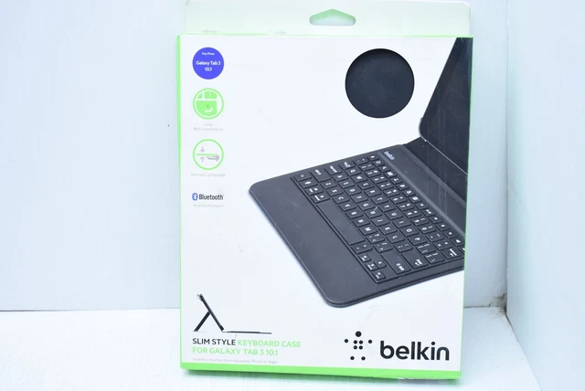 Belkin Slim Style Bluetooth Keyboard Case Samsung Galaxy Tab 3 10.1 Black