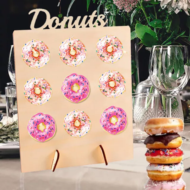 Holz-Donuts-Wand-Display-Ständer-Halter - Candy Sweets Donut-Rack^:^