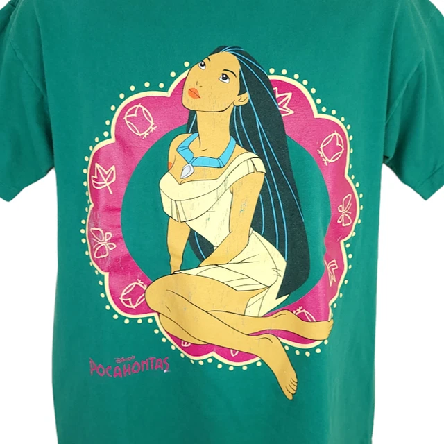 Pocahontas T Shirt Vintage 90s Disney Animated Movie Made In USA Size Medium