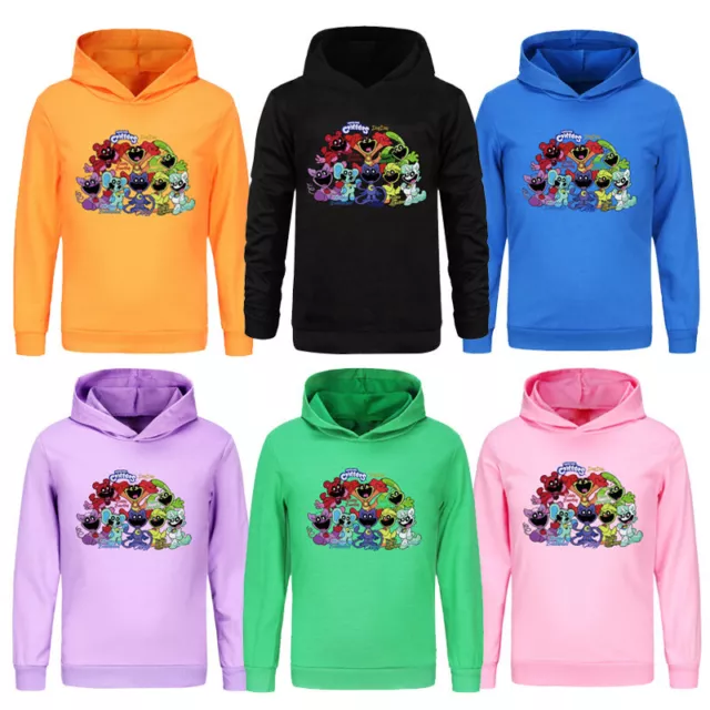 New Smiling Critters Kids Casual Long Sleeve Hoodie Hooded Sweatshirt Tops Gift