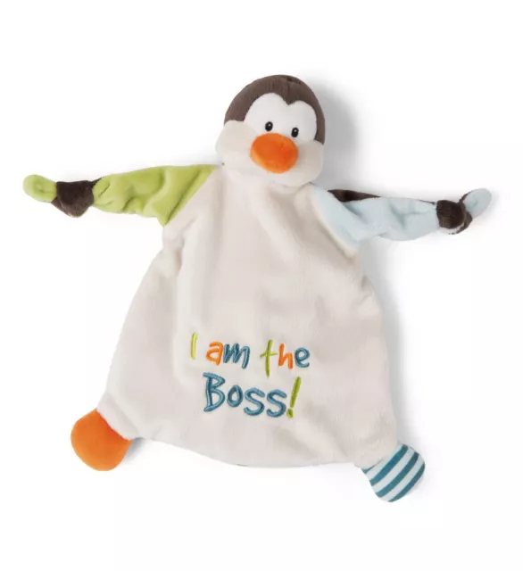 my first Nici Baby Schmusetuch Pinguin mit Spruch ❙ I`m the boss