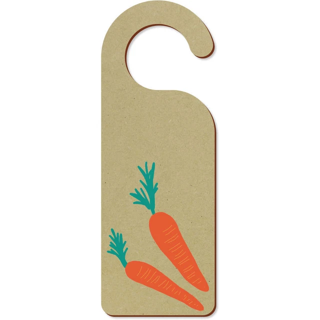 'Sabrosas zanahorias.' Colgador de puerta 200 mm x 72 mm (DH00034871)