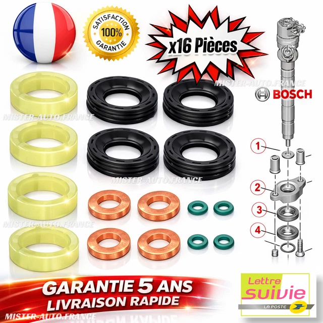 Kit De Joints Pour Injecteur SAGEM - Compatible Peugeot 206 S16, 406 Coupé, Citroën Xsara VTS, Neuf