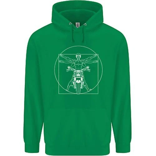 Felpa con cappuccio Vitruvian Biker Moto Moto Bambini Bambini 8