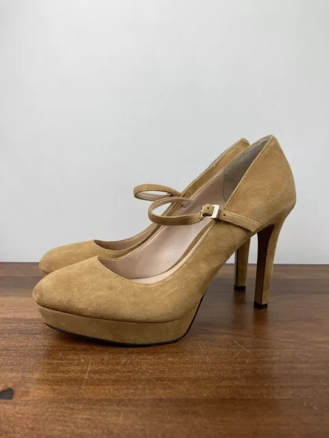 Vince Camuto Joshlynn Platform Heels Women’s Size 9M Tan Suede Mary Jane