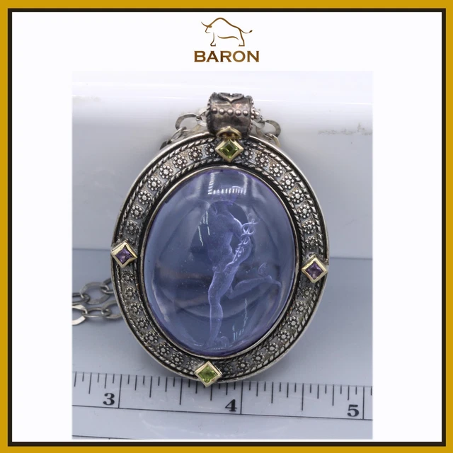 Murano Vetro Pendente Argento Sterling Stile Vintage Collana Prodotto IN Italia