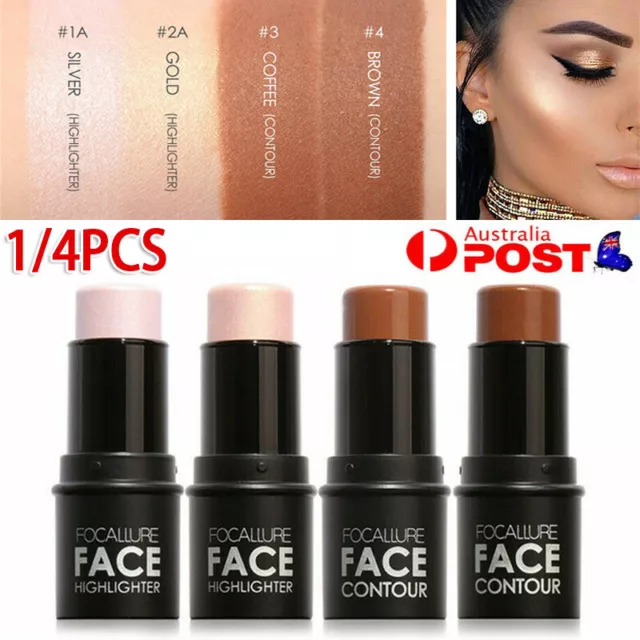 4Pcs/Set Makeup Face Contour Eye Cream Foundation Pen Concealer Highlight Stick