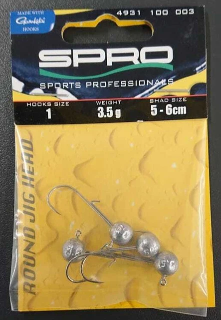 Spro Gamakatsu Round Jighead Jig 22 Gr. 1 3,5g Jigkopf Head Jigkopfhaken NEW OVP