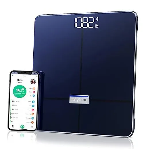 Escala inteligente para peso corporal, escala digital con IMC, grasa corporal, 280 cm*280 cm-GRIS