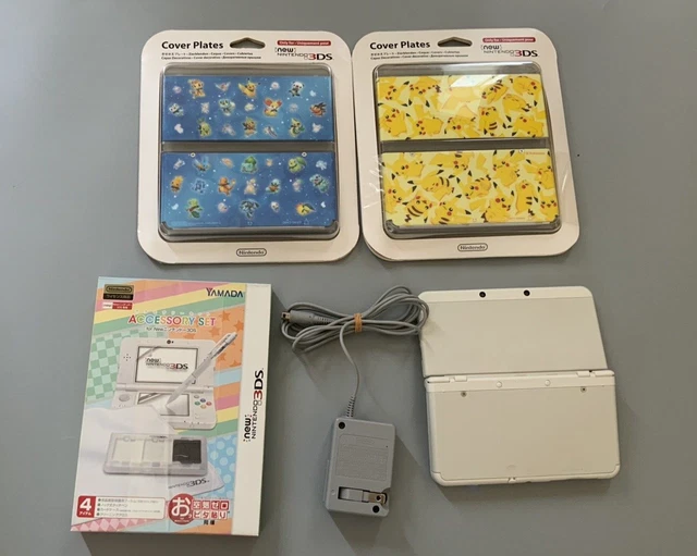 NEW NINTENDO 3DS White Console Kisekae Plate Pokemon Pikachu face cover