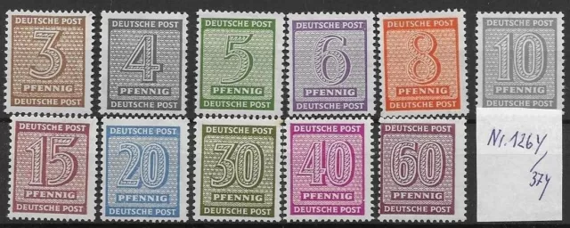 Alliierte Besetzung (SBZ) Nr. 126/37 y, postfrisch. Erhaltung siehe Bild.