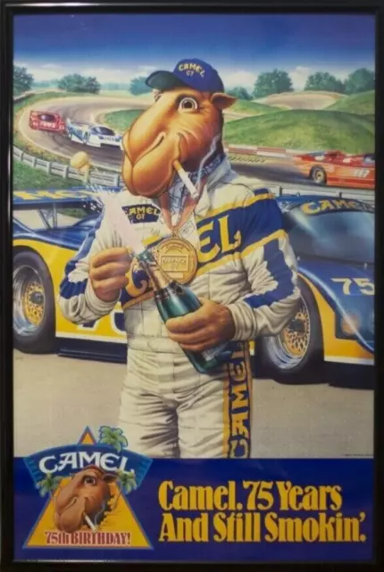 1988 Camel GT IMSA Racing Camel Cigarettes 75 Years Joe Cool Original Poster NOS