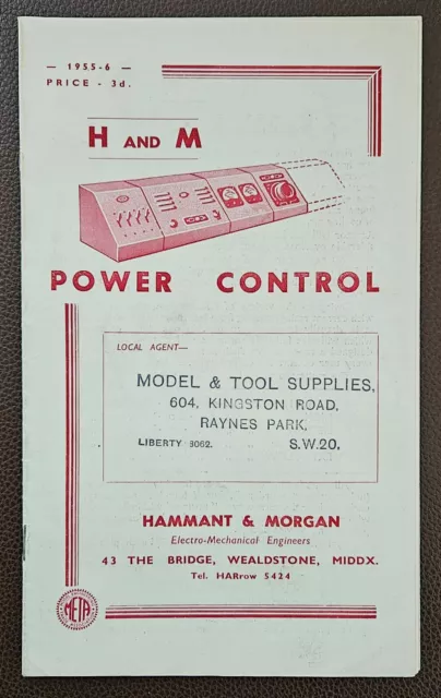 1955 Hammant & Morgan H&M Stromsteuerung Modellbahn Preisliste