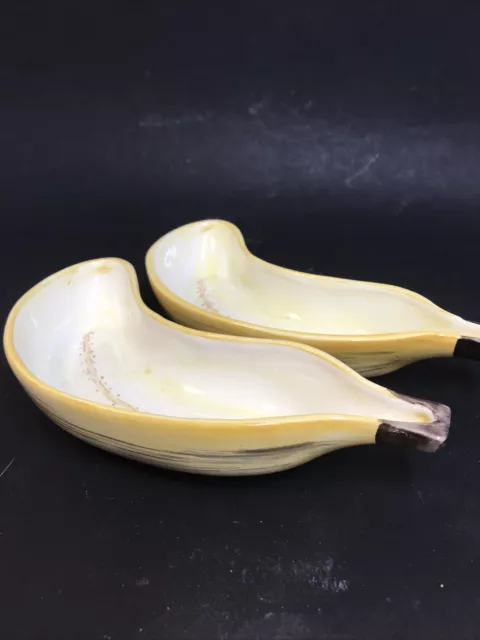 Vintage Pair Toni Raymond Babbacombe Banana Split Ceramic Dishes Hand Painted