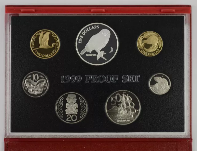 New Zealand - 1999 - Annual Proof Coin Set - Morepork