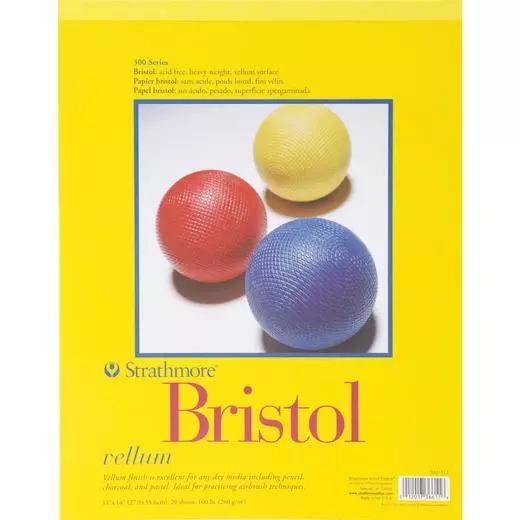 Strathmore 300 Series Bristol Vellum Paper Pad 20 Sheets