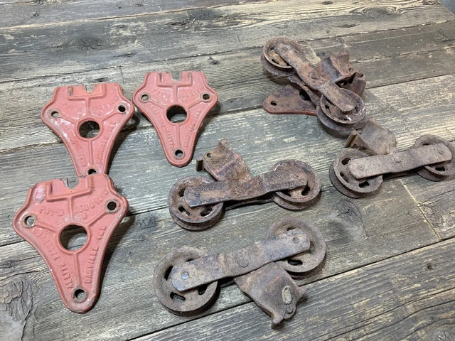 Allith Prouty co barn door pulley pullies vintage antique sliding door 4