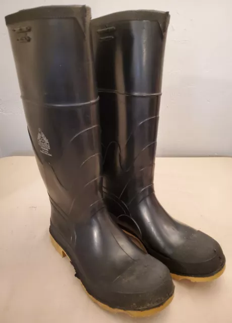 Bata Men's Rubber Boots Size 9 Steel Shank Pull On Made In USA