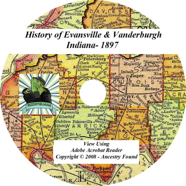 1897 History Evansville & Vanderburgh County Indiana IN