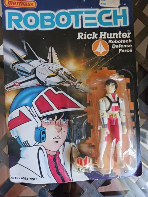 1985 Matchbox Robotech Rick Hunter 3.75" Action Figure NIP w/ protective case