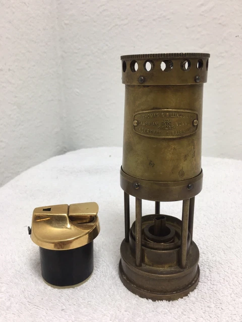 E. Thomas & Williams Ltd Cambrian Brass Miner’s Lamp Aberdare Wales Parts/Repair