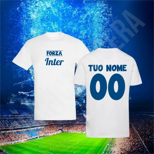 T-Shirt Uomo Bambino Forza Inter squadra serie A personalizzata calcio regalo