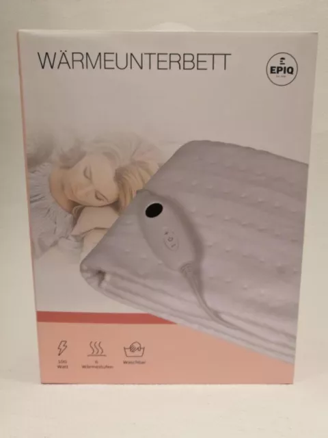 Wärmeunterbett 150 x 80 cm, 6 Stufen, 100 Watt elektrische Heizdecke Wärmedecke