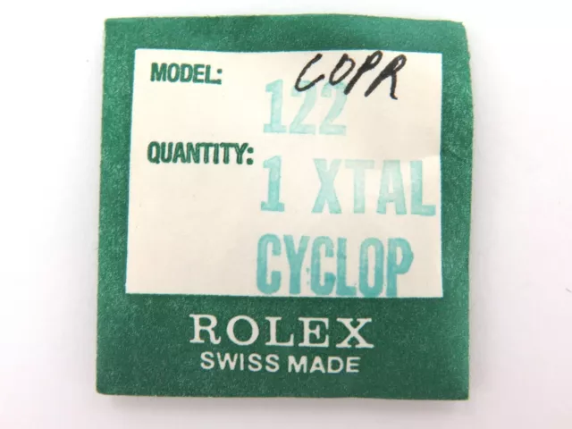 .Vintage Rolex N.o.s 122 Cyclops Crystal. 7606 7607 9230 9231 92300 92311 Etc