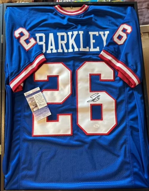 Saquon Barkley Signed Giants Retro Jersey JSA COA