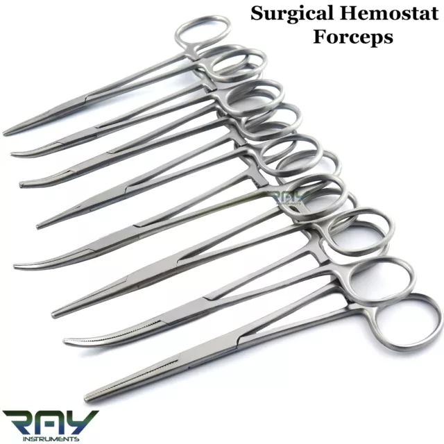 Surgical Hemostatic Clamp Forceps Locking Artery Kelly+Pean+Mosquito+Kocher