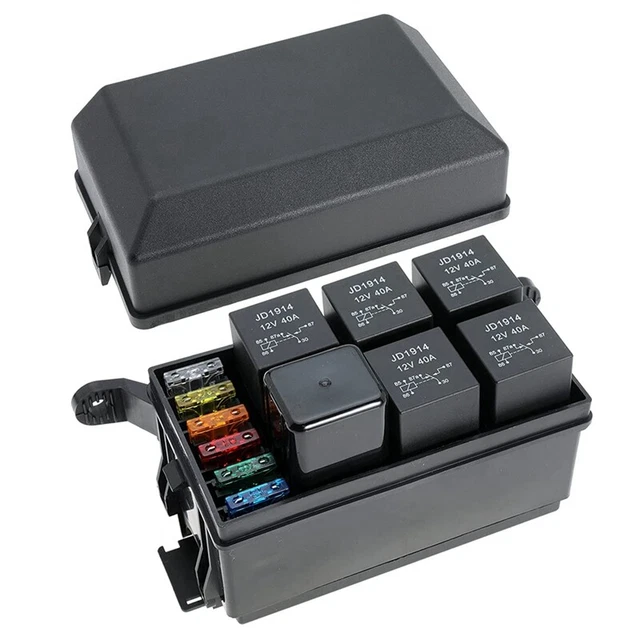 12V Fuse and Relay Box Kit with 6 Slots Relay and ATC/ Blade Fuse with M F5Q3