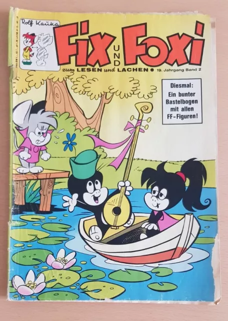 Fix und Foxi 19. Jahrgang Band 2 + BASTELBOGEN FF-Figuren Kauka von 1971