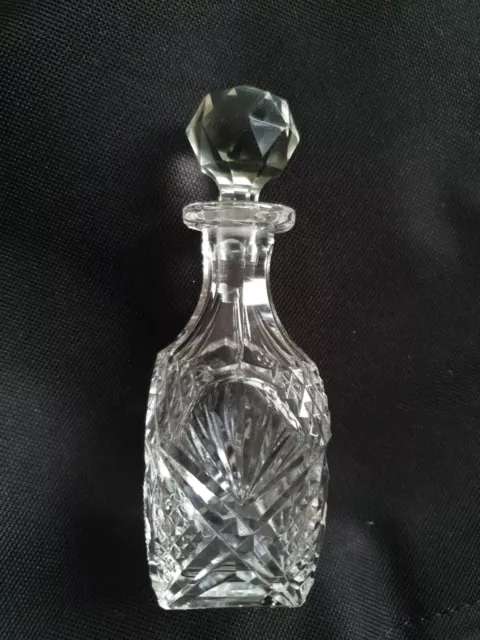 Vintage Diamond Cut Glass bottle with stopper - Crystal  Perfume