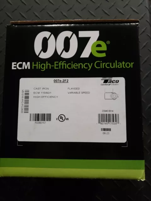 Taco 007e-2F2  ECM High Efficiency Variable Speed Circulator Pump