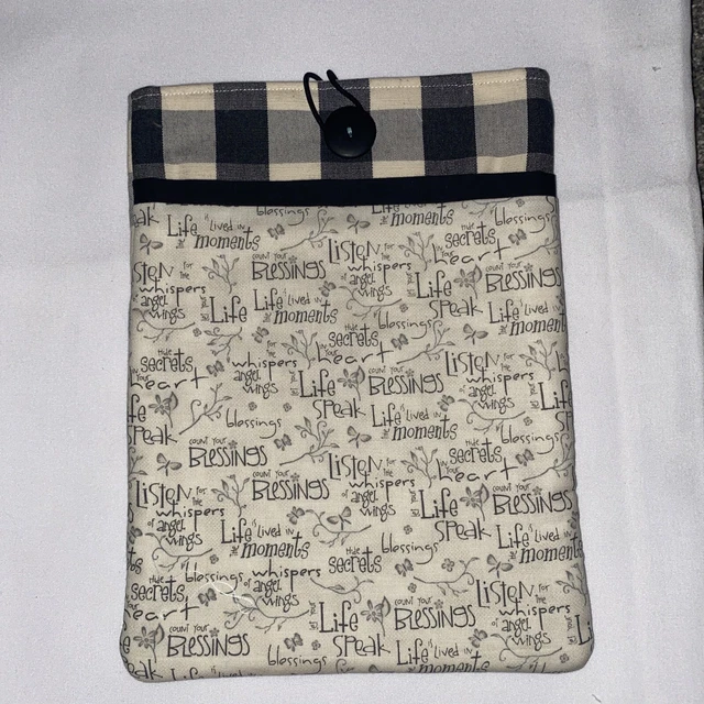 Handgefertigte Tablet/IPad/Kindle Hülle Schafe mit inspirierenden Zitaten Tasche