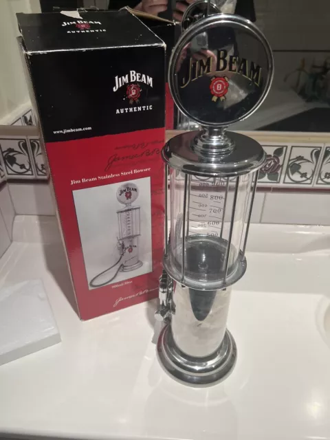 Jim Beam Gas Pump 2007 Stainless Steel Liquor Beverage Dispenser