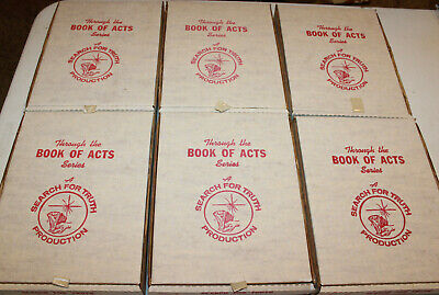 Juego de 6 tiras de película de colección de búsqueda de la verdad y registros de 45 rpm libro de actos religiosos