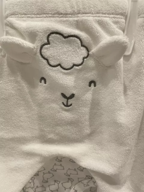 Carter's Baby 3 Piece  Lamb Themed White Terry For Boy/Girl-Size 3 months-NWT