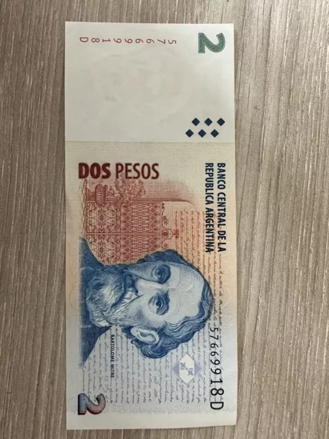 Argentine ARGENTINA Billet 2 PESOS ND ( 2012 ) P352  SERIE L NEUF UNC