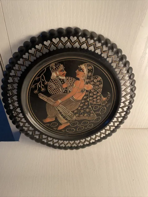 Pieza colgante decorativa de arte metálico romántico indio