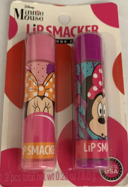 2pc Set Bonne Bell Lip Smacker Lip Balm/Gloss -Disney Minnie Mouse